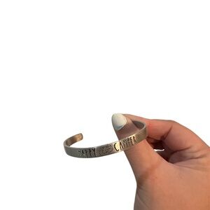 Happy Camper Silver Cuff Bracelet